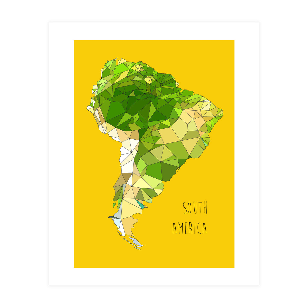 SOUTH AMERICA – Yellow  (Print Only)