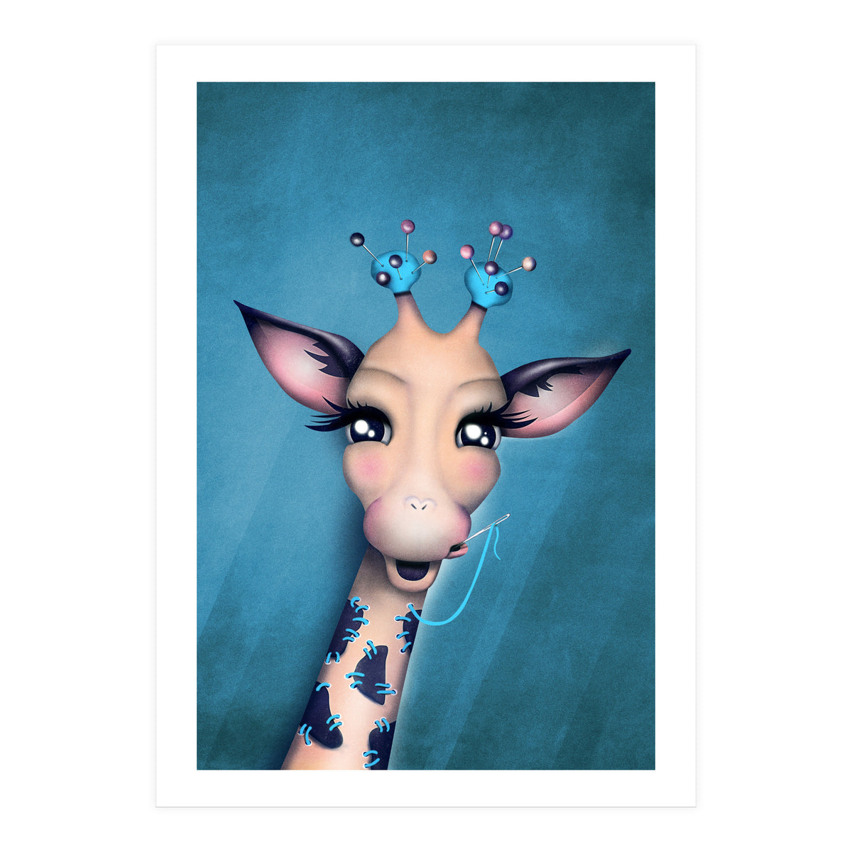Pin Cushion Giraffe (Print Only)