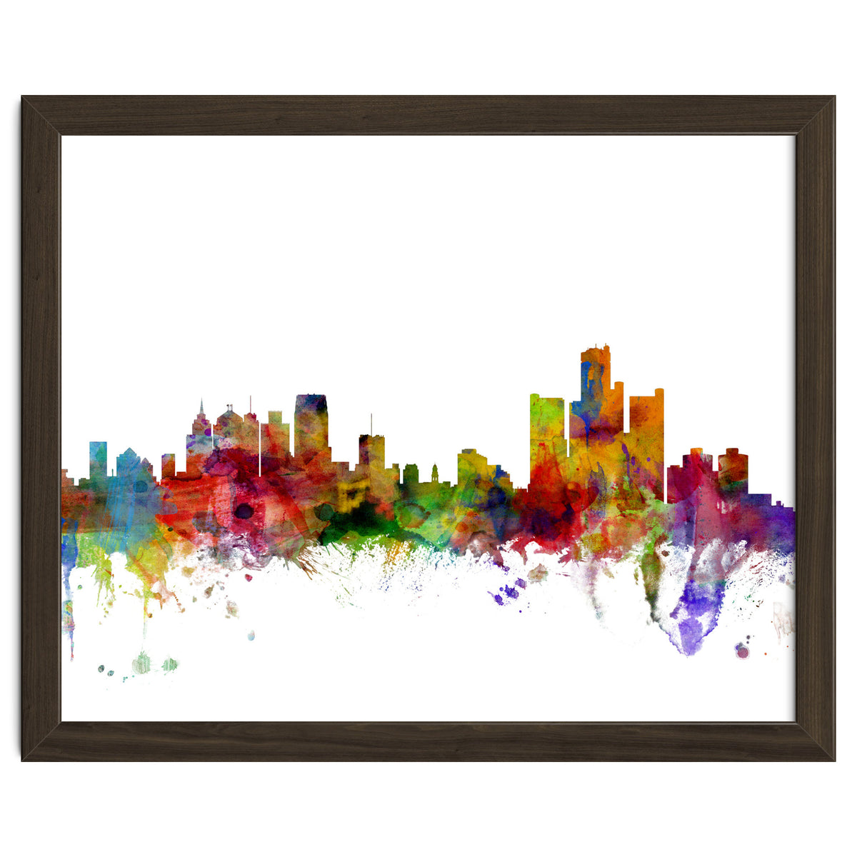 Detroit Michigan Skyline