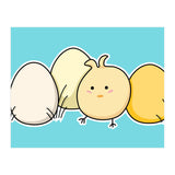 Kawaii Cute Chick And Eggs (Print Only) thumbnail