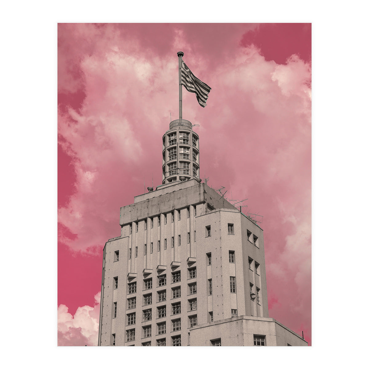 Pink Sky In São Paulo Banespa (Print Only)