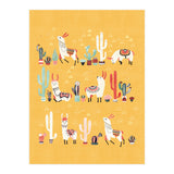 Happy Llama With Cactus In A Pot (Print Only) thumbnail