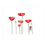 Little mouse loves big poppies || watercolor for nursery (Print Only) thumbnail