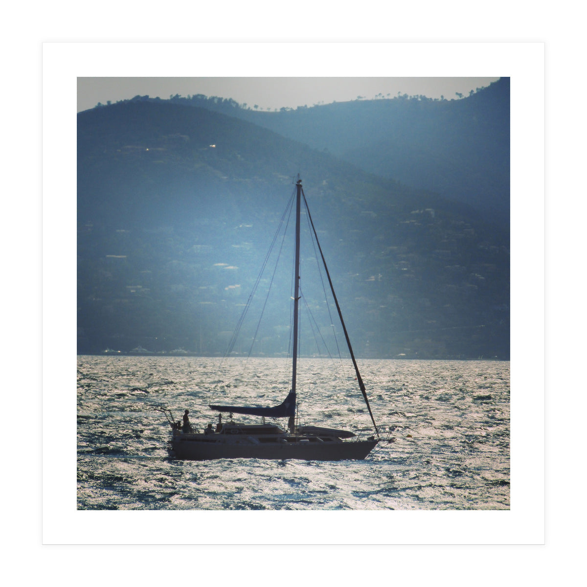 Sailing boat at sunset (Print Only)
