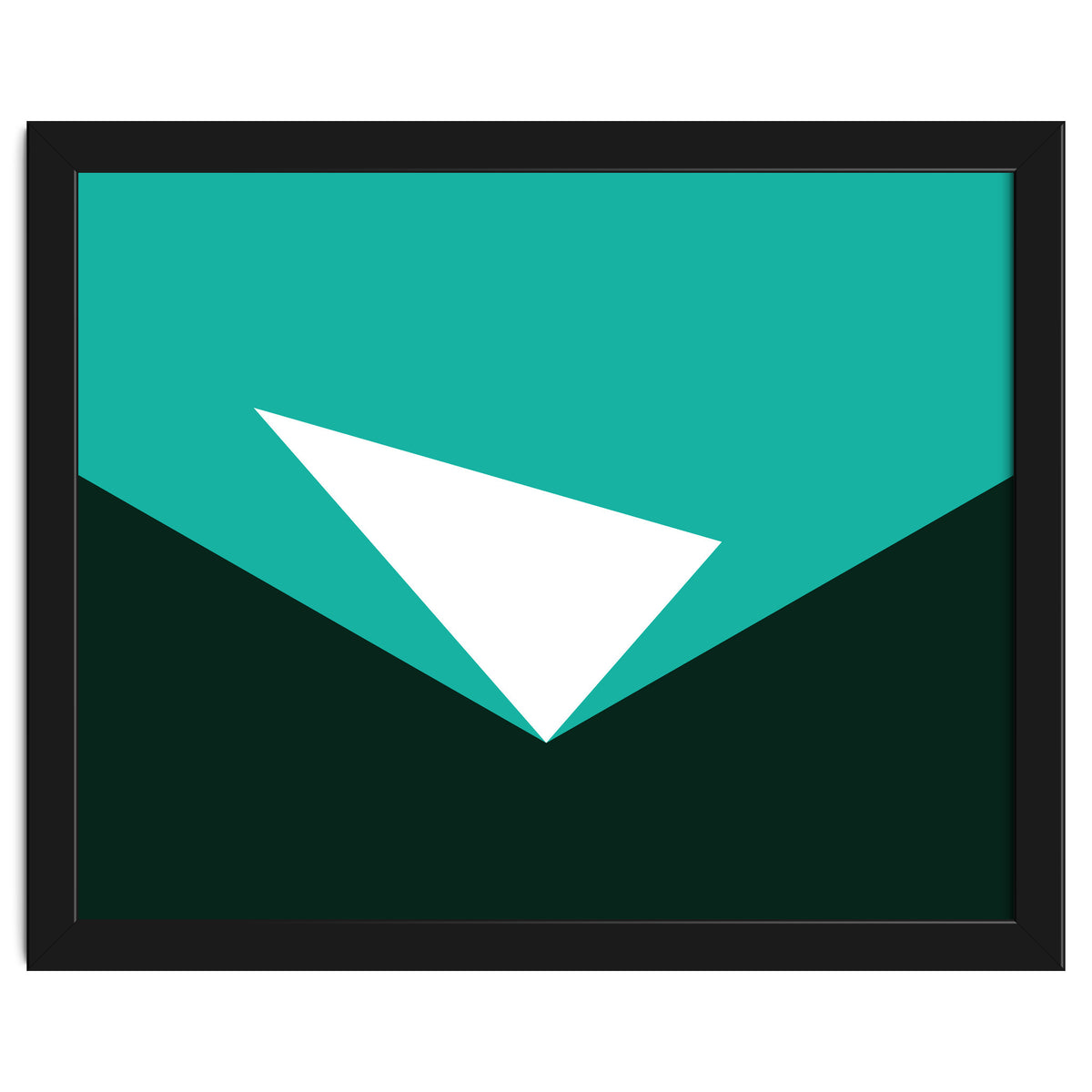 Geometric Shapes No. 57 - turquoise & black