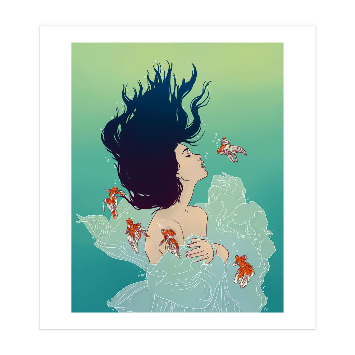 Underwater Lady  (Print Only)