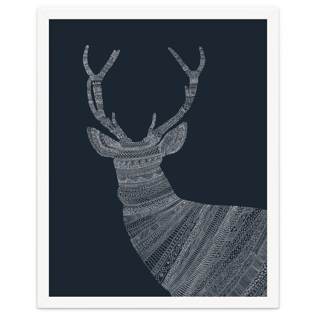 Stag Blue Poster