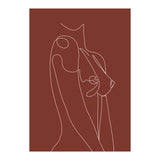 Female chest line-brown (Print Only) thumbnail