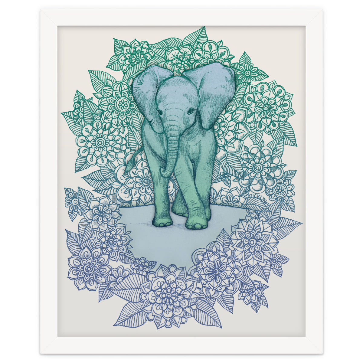Emerald Elephant in the Lilac Evening