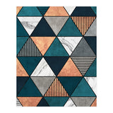 Copper, Marble and Concrete Triangles 2 with Blue (Print Only) thumbnail