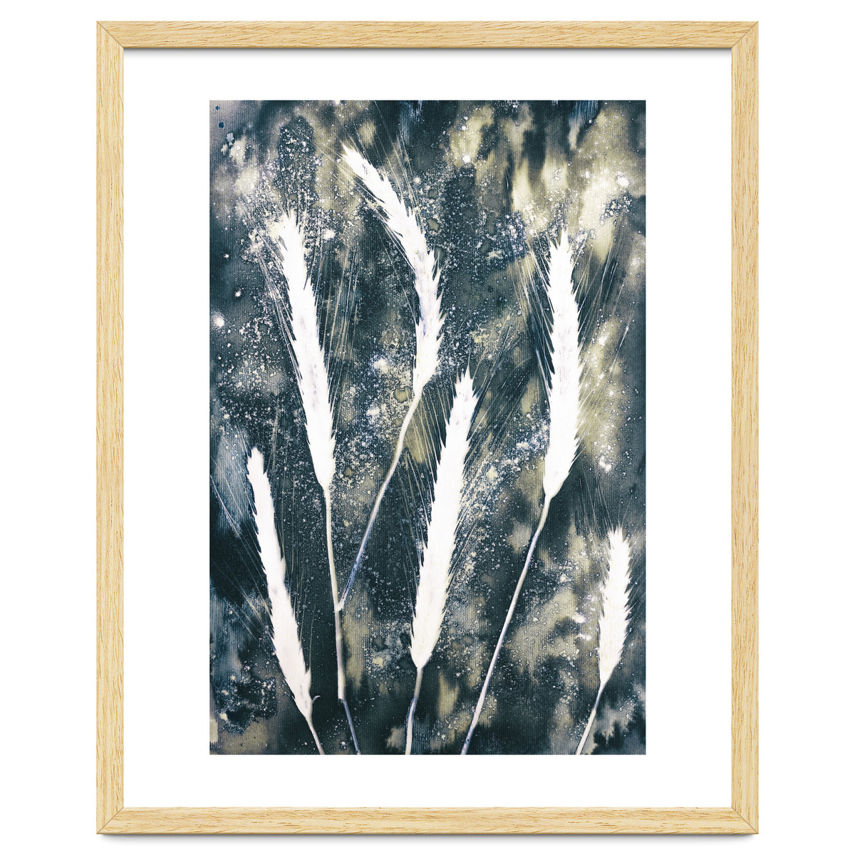 Indigo Blue Botanical Leaves No. 15