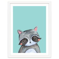 Woodland Racoon On Mint