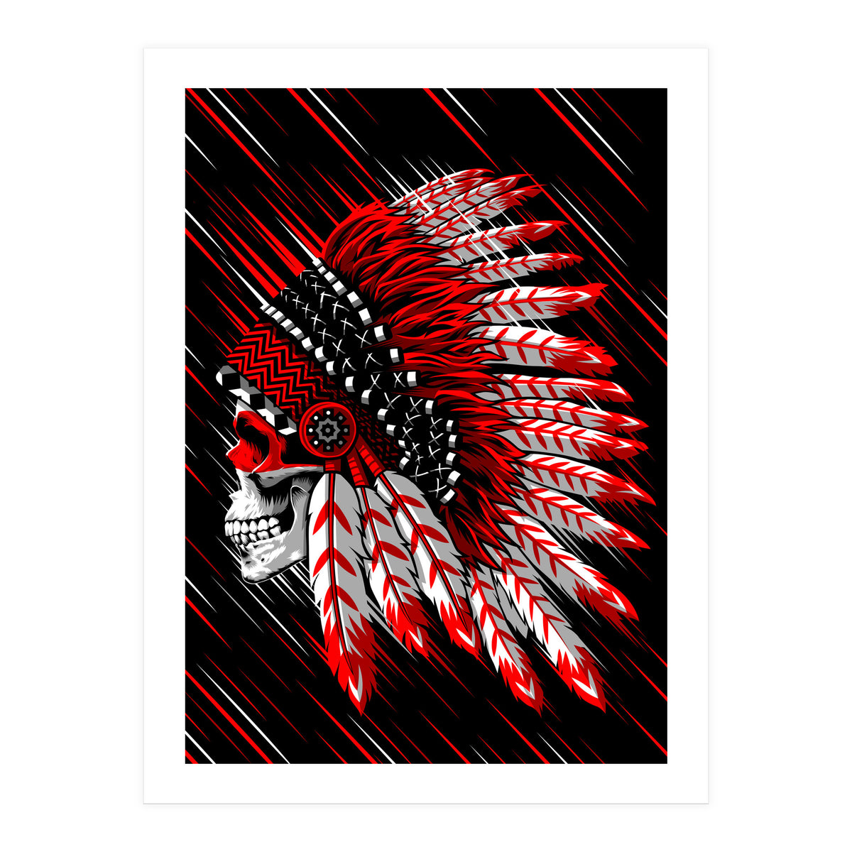 Skull indian chief (Print Only)