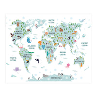 Animal World Map (Print Only)