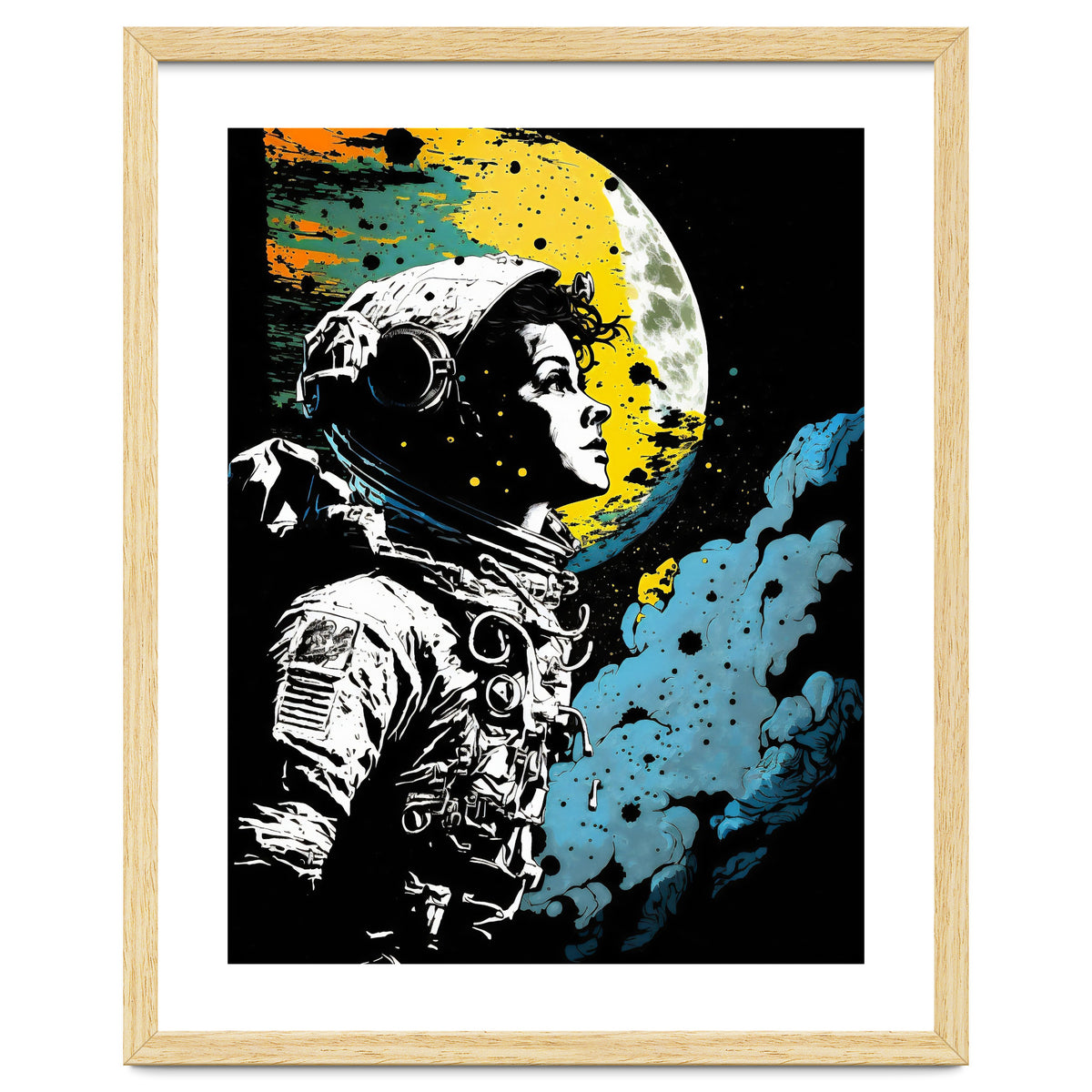 Astronaut Girl Illustration