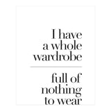 A WARDROBE FULL OF NOTHING (Print Only) thumbnail
