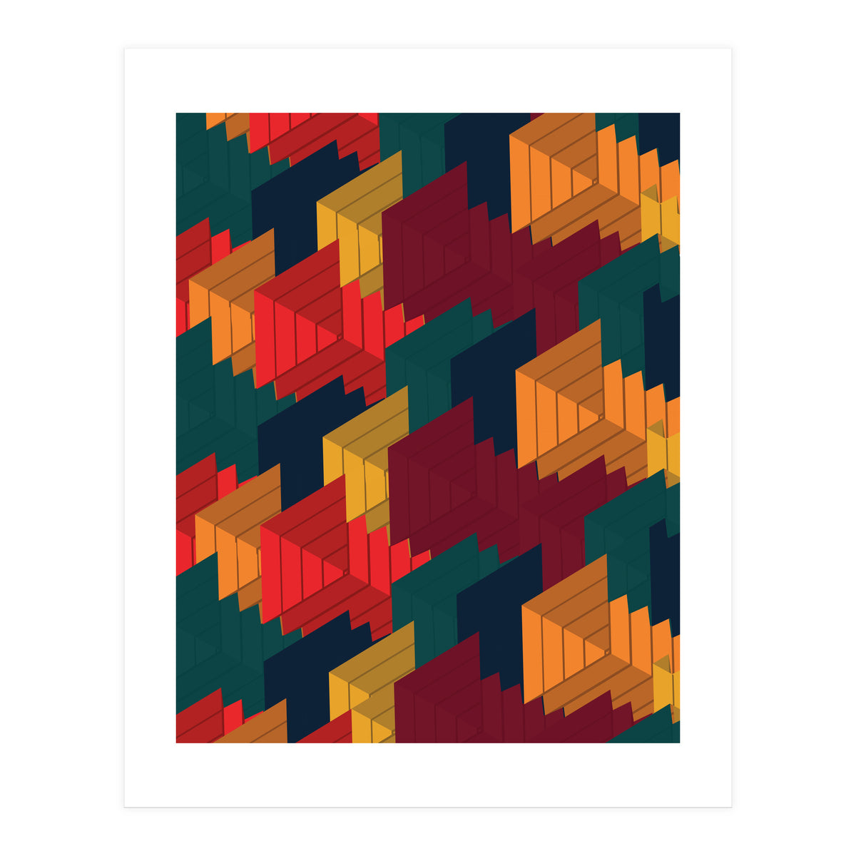 3D X Cube Autumn (Print Only)