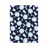 Pastel Blue Abstract Flower Pattern (Print Only) thumbnail