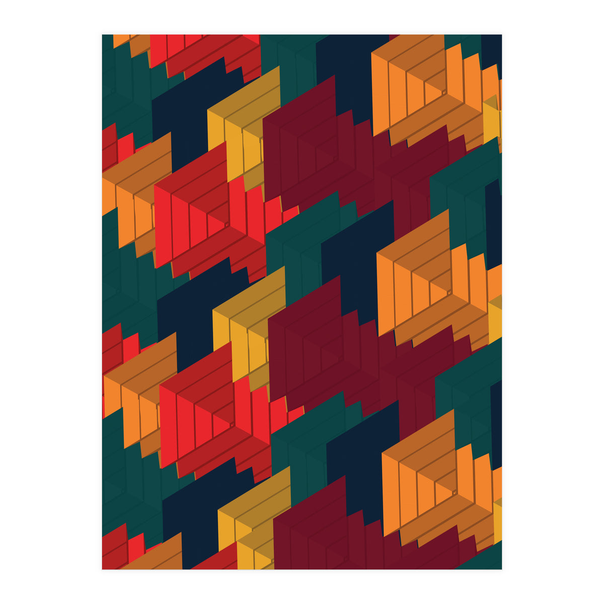 3D X Cube Autumn (Print Only)