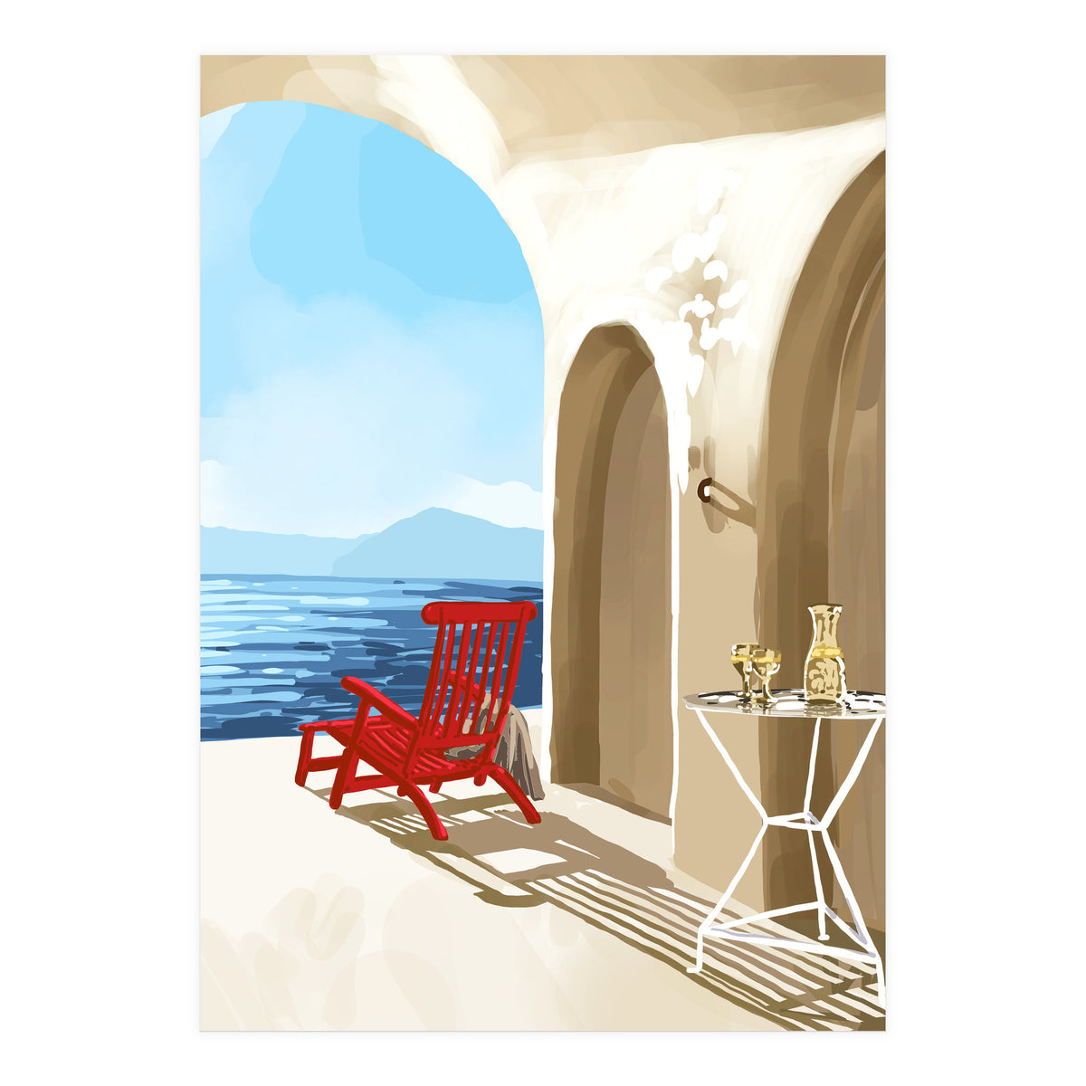 Solitude By The Sea, Tropical Travel Nature Architect (Print Only)