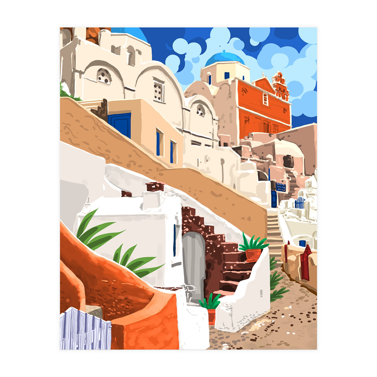 Somewhere Far Far Away | Sicily Italy Greece Architecture | Travel Buildings Beautiful Cityscape (Print Only)