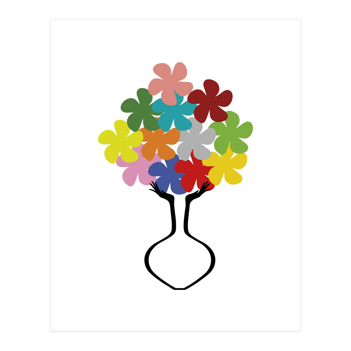 HOLDING SOME FLOWERS (Print Only)