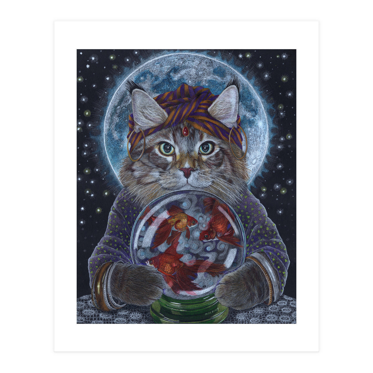 Fortune Teller Cat (Print Only)