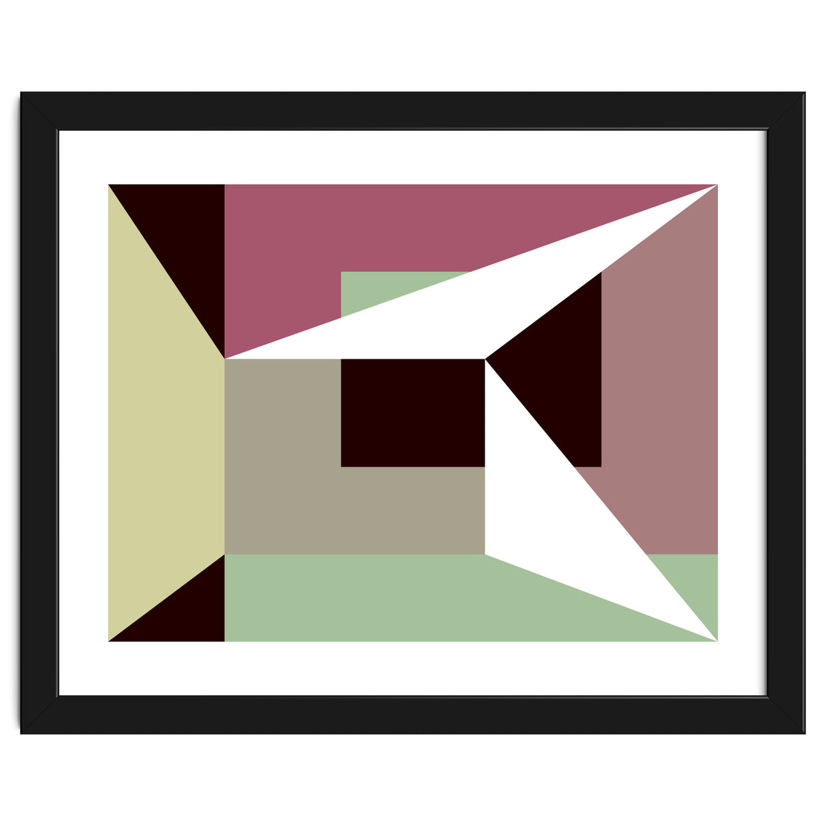 Geometric Shapes No. 26 - green & purple