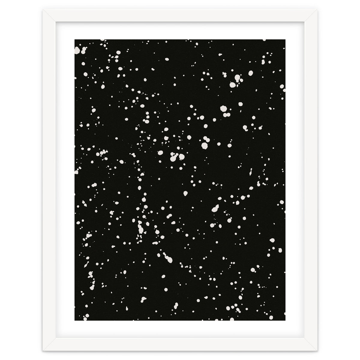 Paint Splatter on Black Background