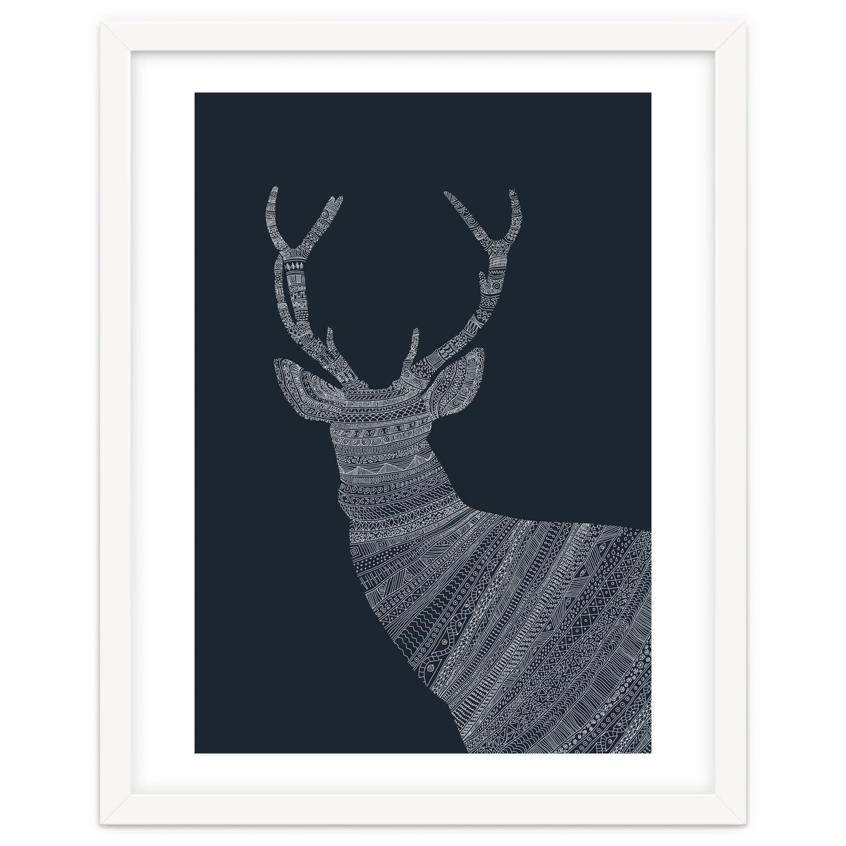Stag Blue Poster