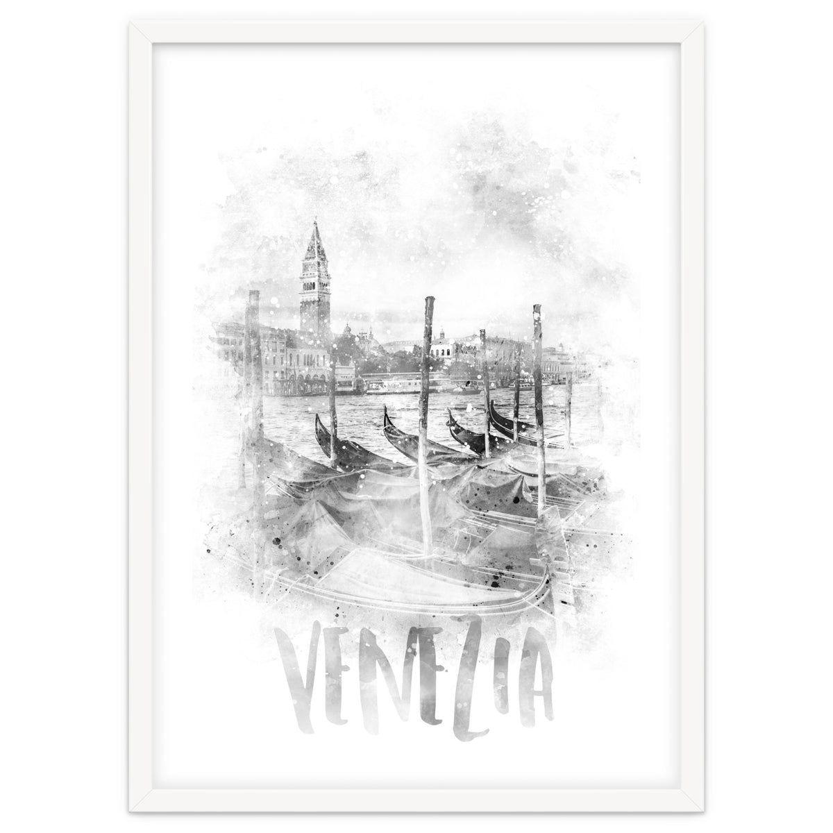 Monochrome Art CANAL GRANDE | watercolor