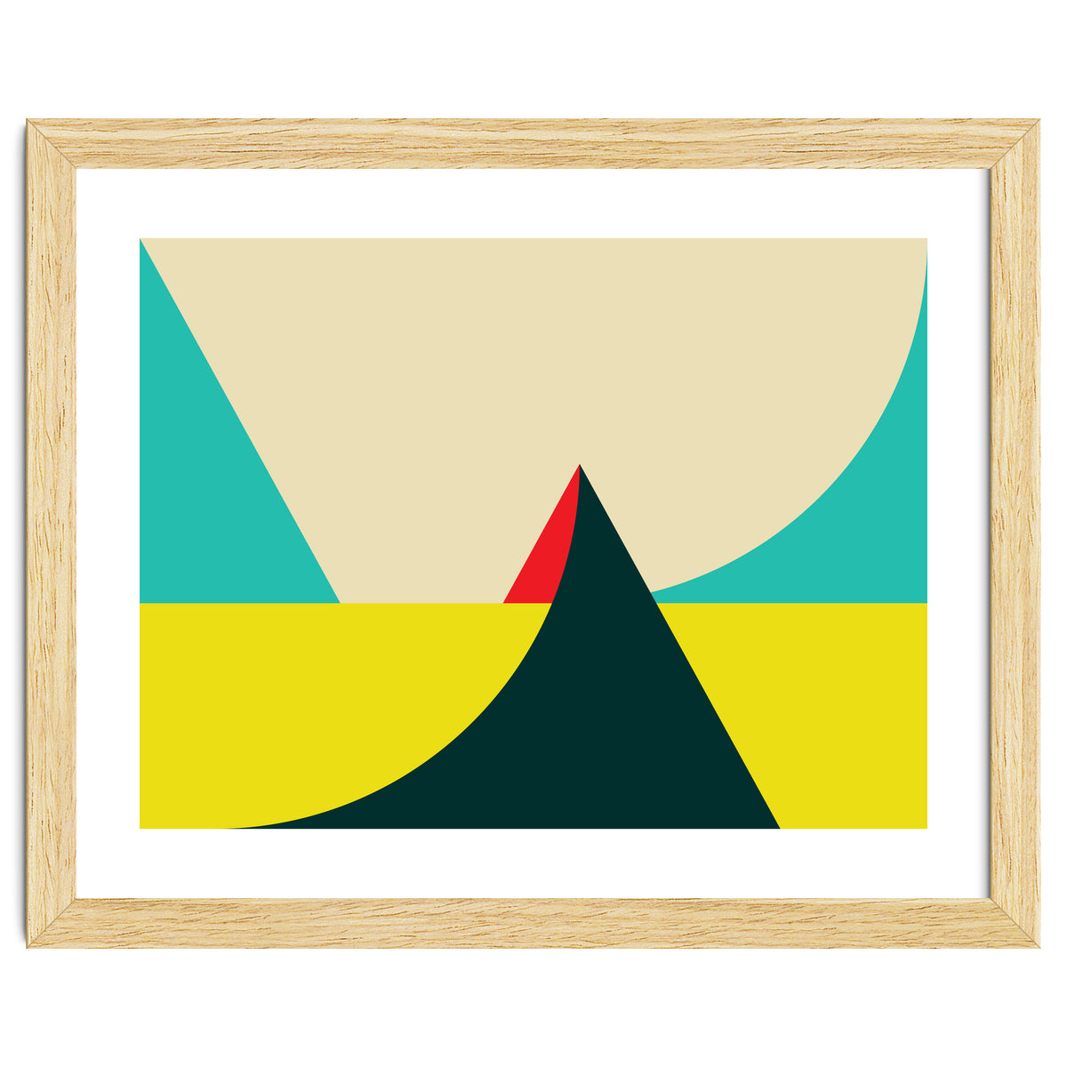 Geometric shapes No. 7 - yellow, turquoise, green & red