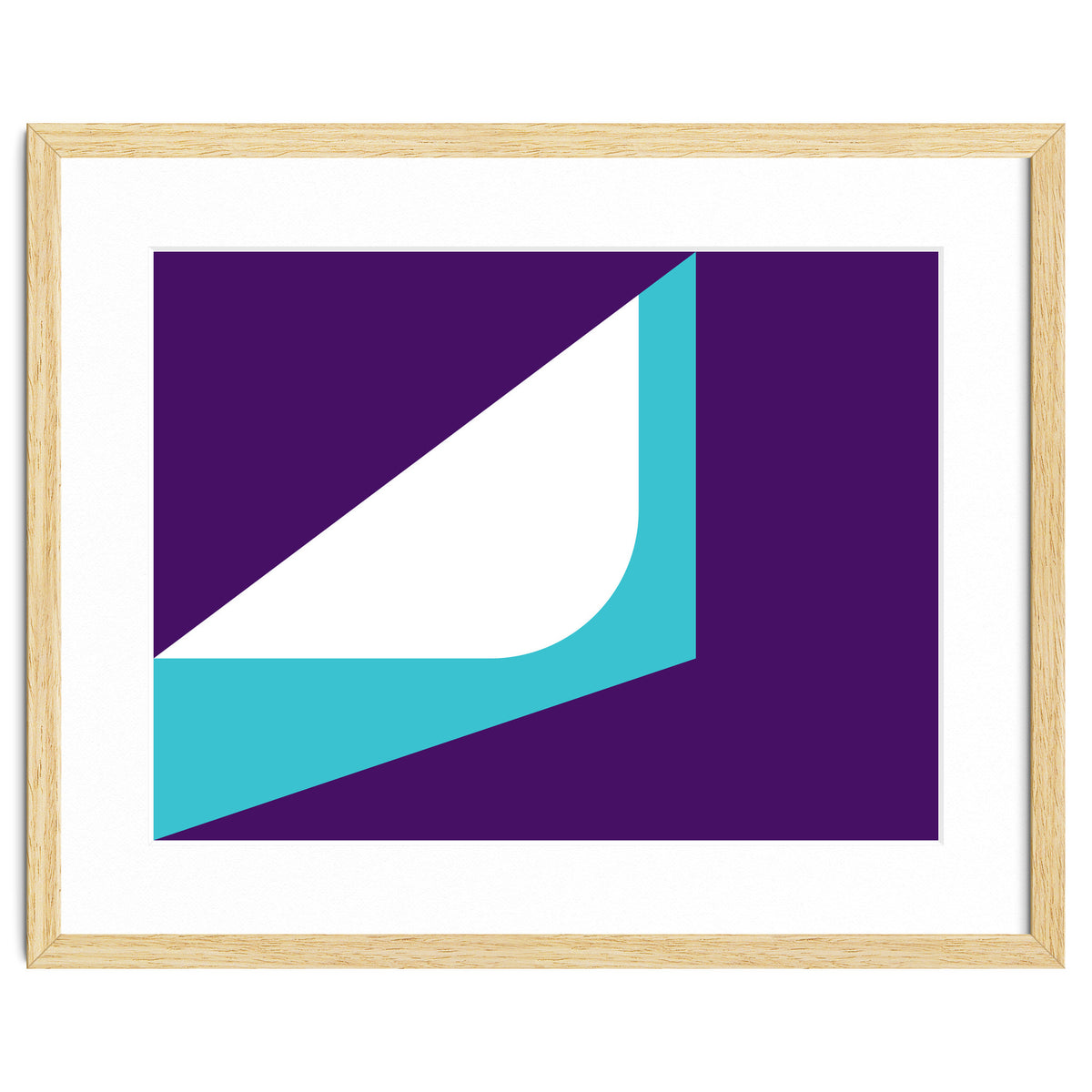 Geometric Shapes No. 22 - teal & purple