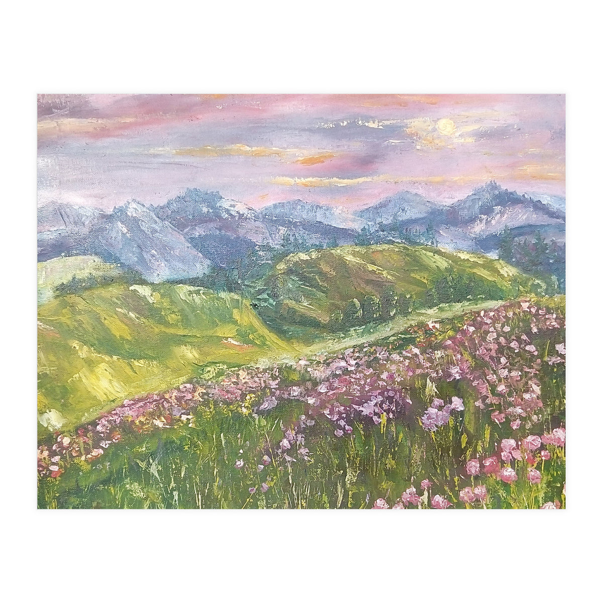 Sunset in the mountains (Print Only)
