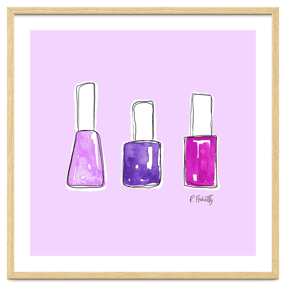 Nail Polish Watercolour | Purple