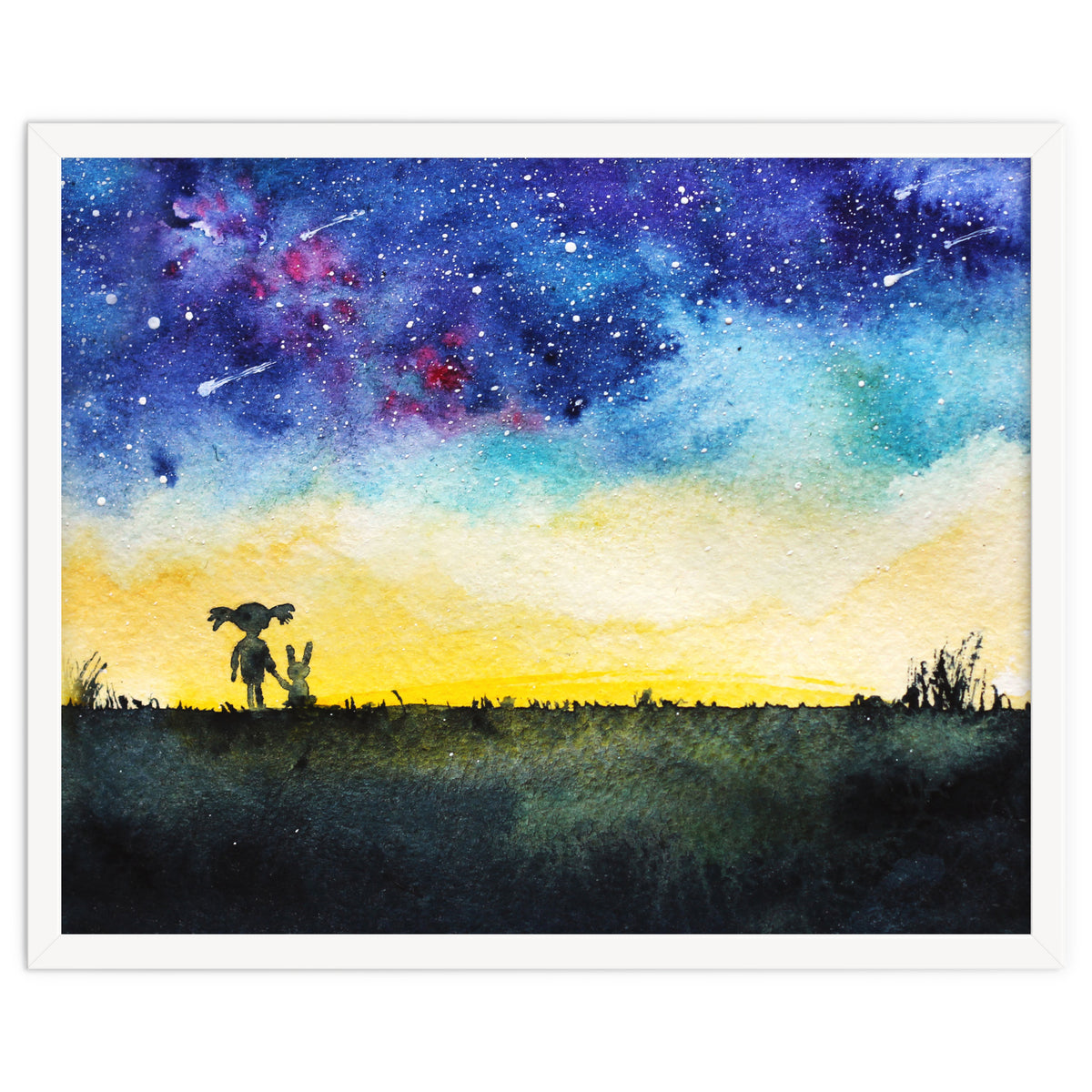 Baby girl's wishes || watercolor for nursery, kids room