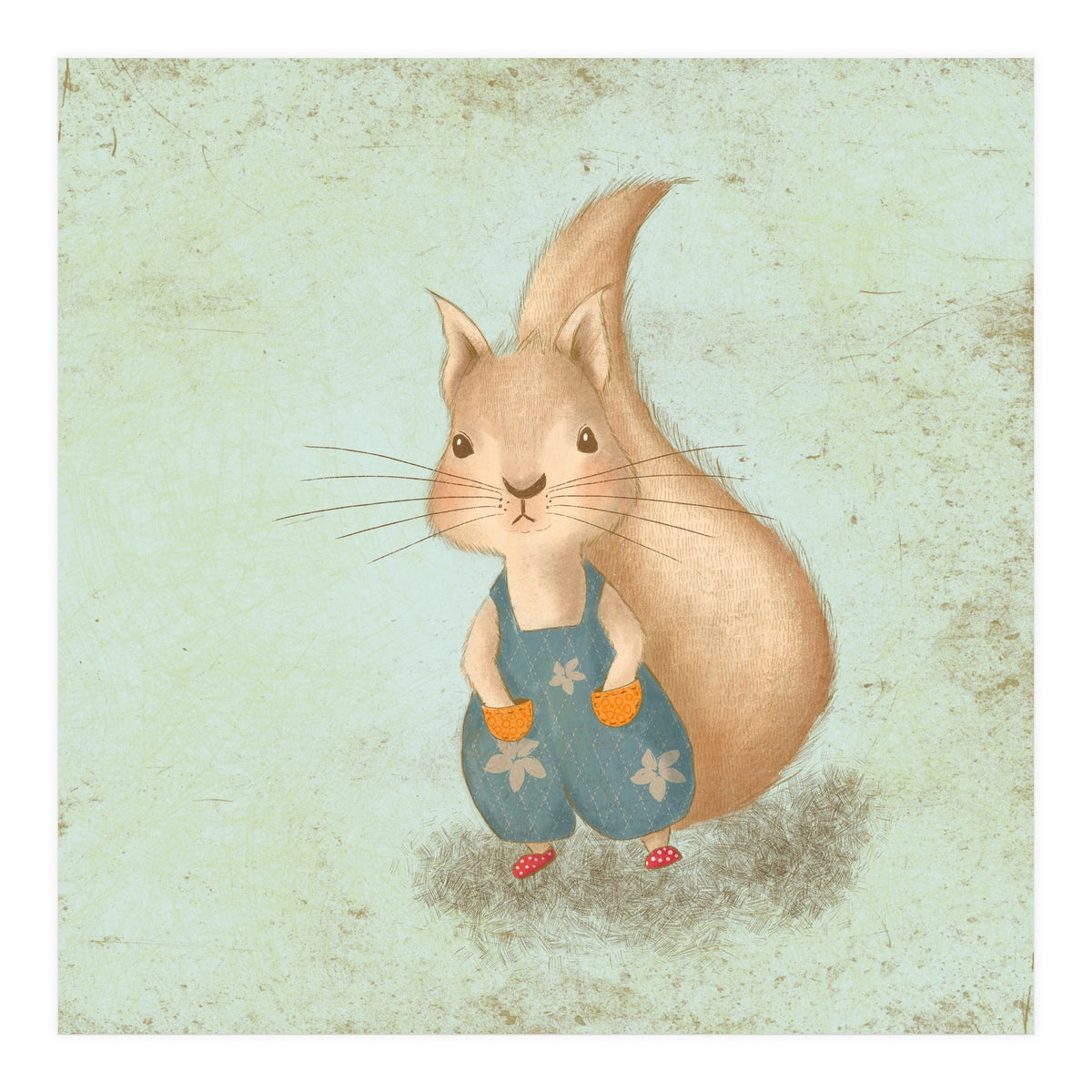 Woodland Nursery - Squirrel Illustration (Print Only)
