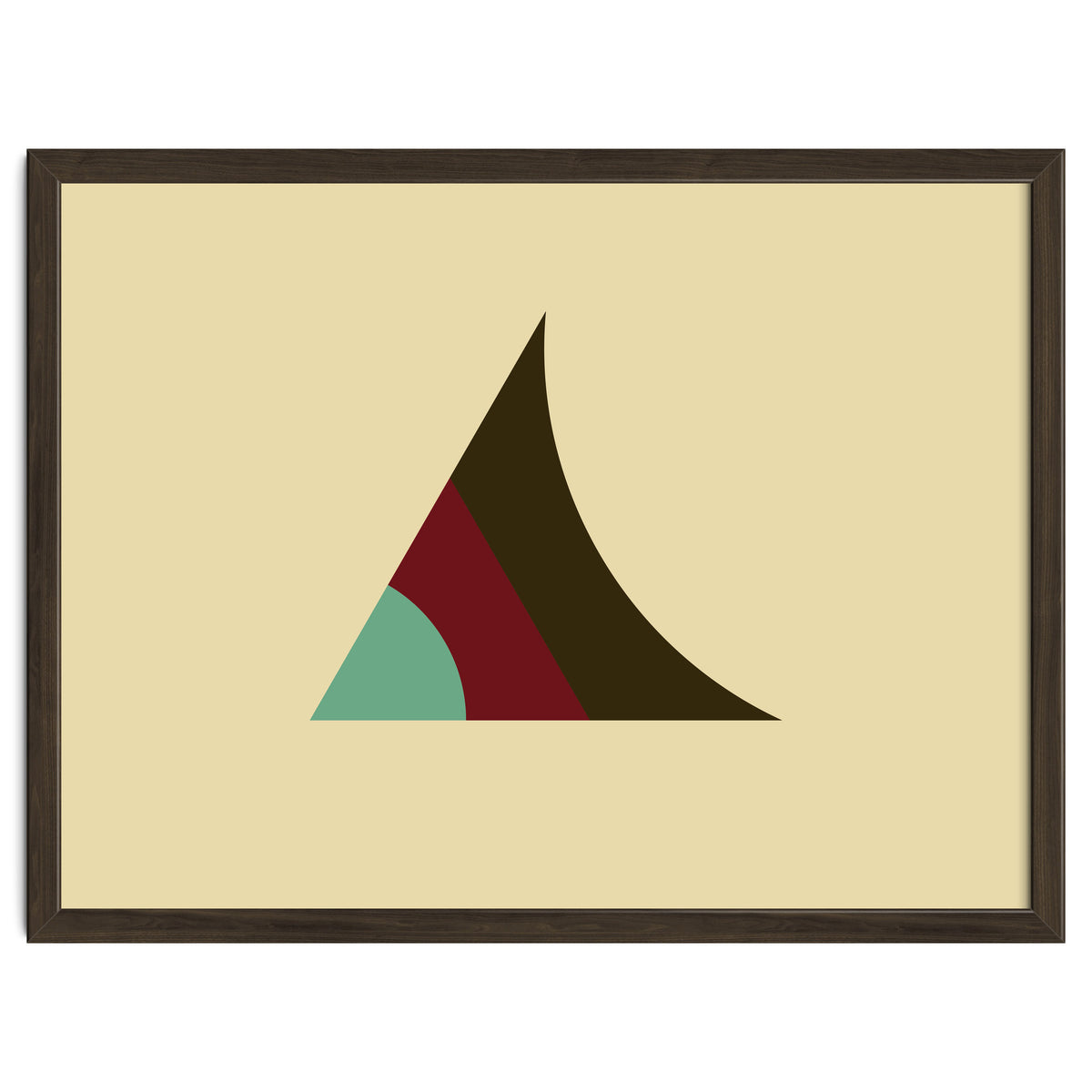 Geometric Shapes No. 5 - beige,  purple & turquoise