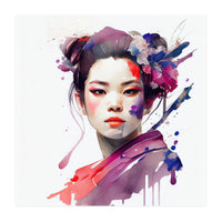 Watercolor Modern Geisha #5 (Print Only)