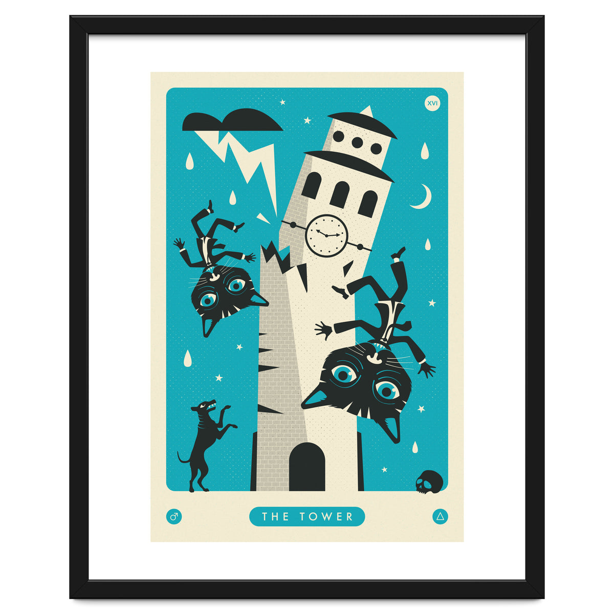 TAROT CARD CAT: THE TOWER