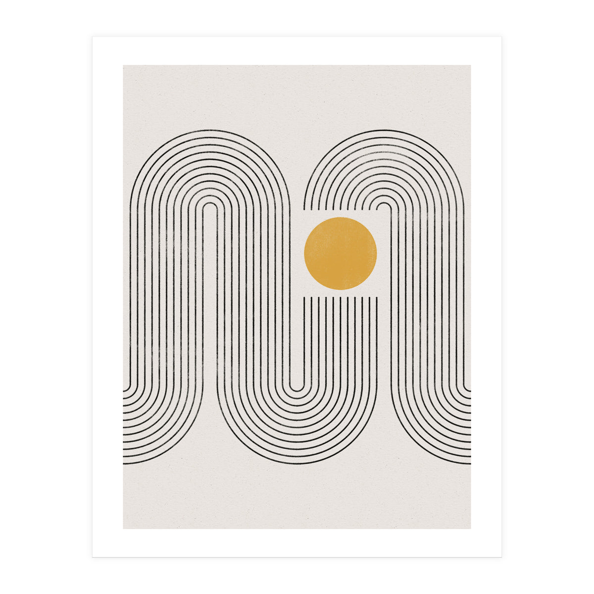 Mid-Century Modern No.22 - Woodblock Print (Print Only)