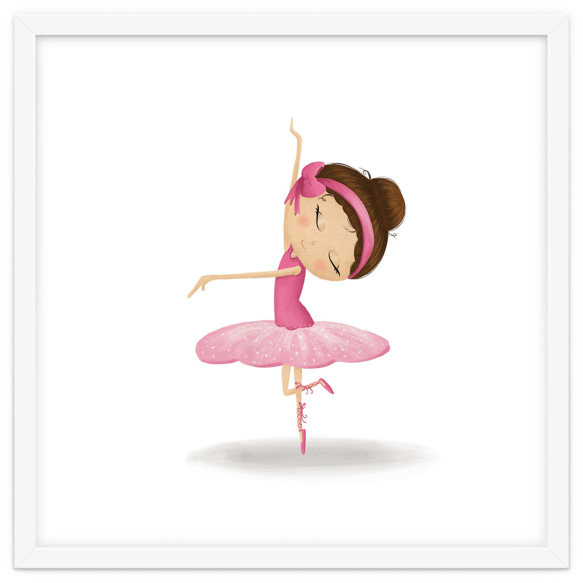 Adorable Twirling Ballerina Nursery Print