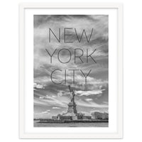 NYC Statue of Liberty | Text & Skyline