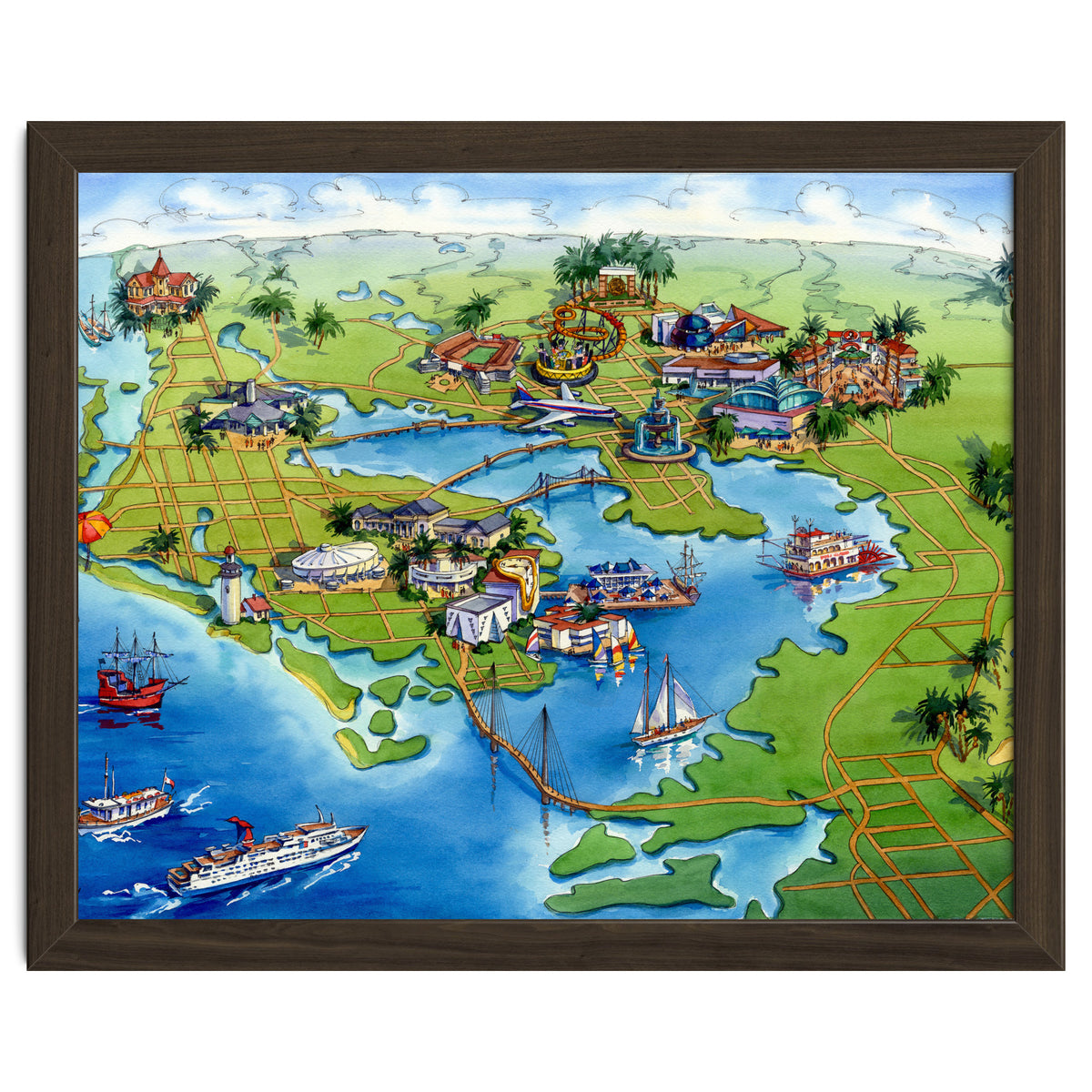 Tampa Bay Illustrated Map