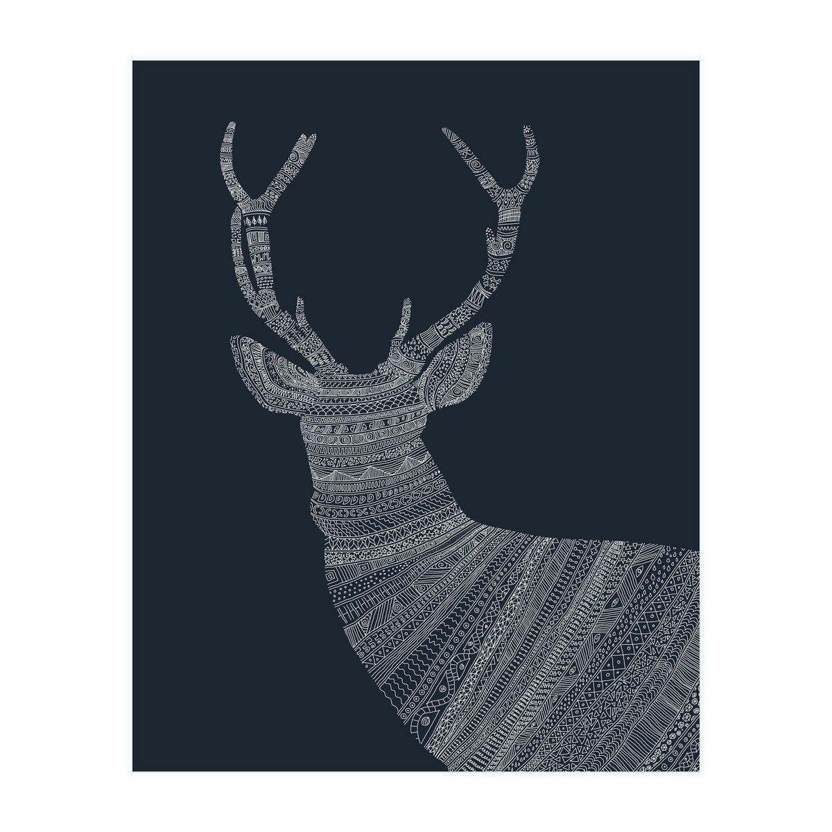 Stag Blue Poster (Print Only)