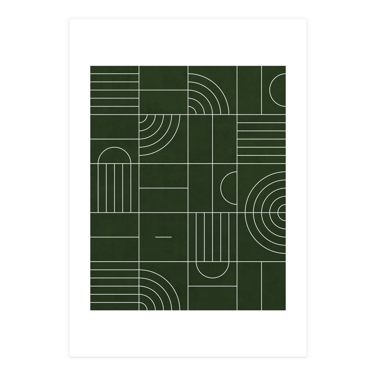 My Favorite Geometric Patterns No.24 - Deep Green (Print Only)