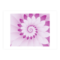 Abstract Pink & White Floral Design  (Print Only)