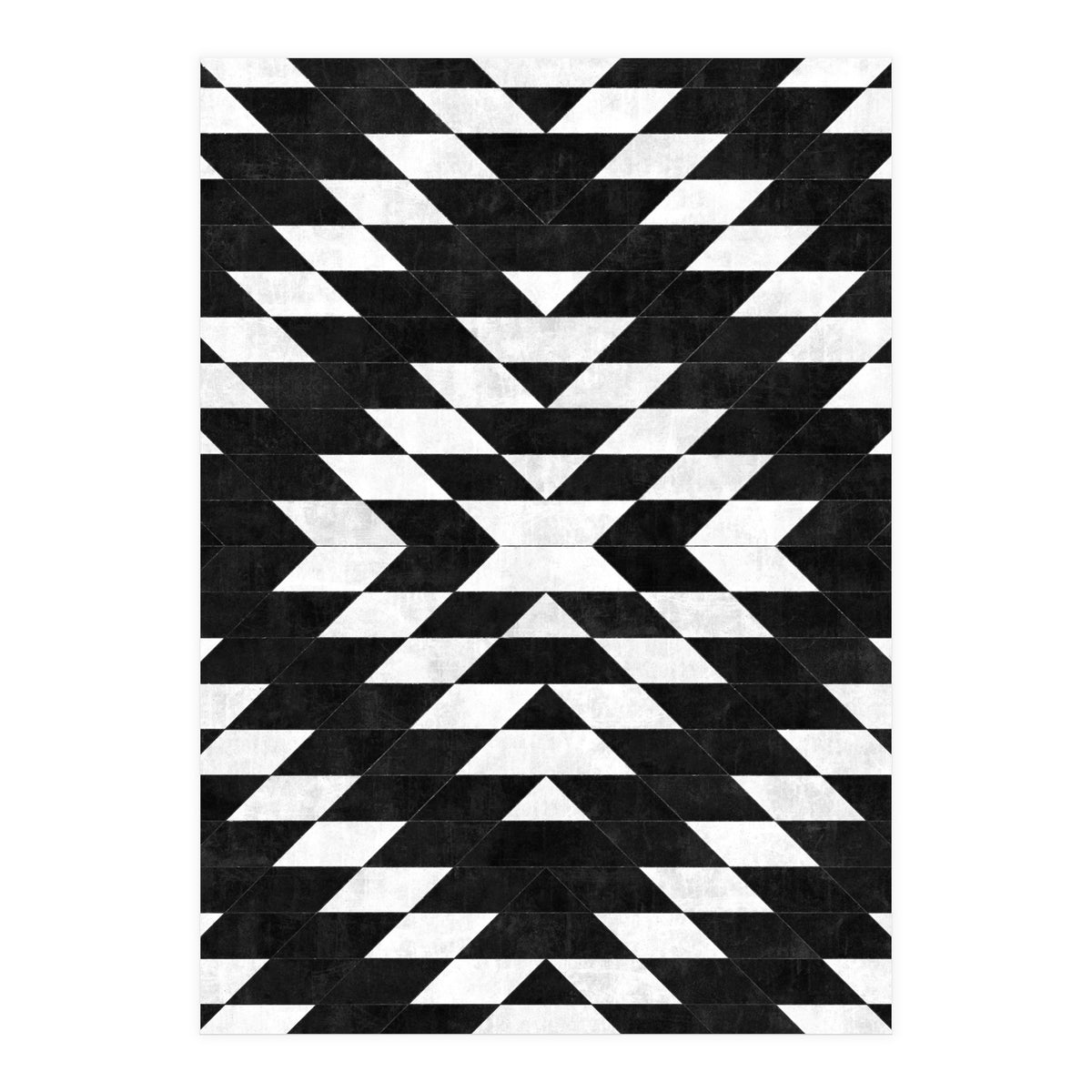 Urban Tribal Pattern No.14 - Aztec - Black Concrete (Print Only)