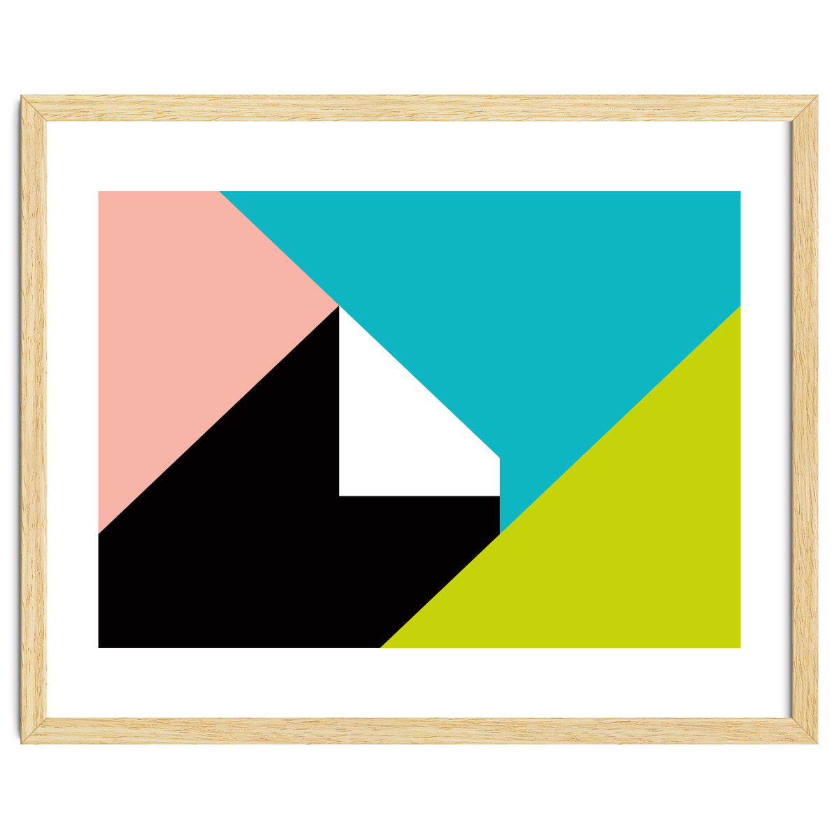 Geometric Shapes No. 266 - pink & lime