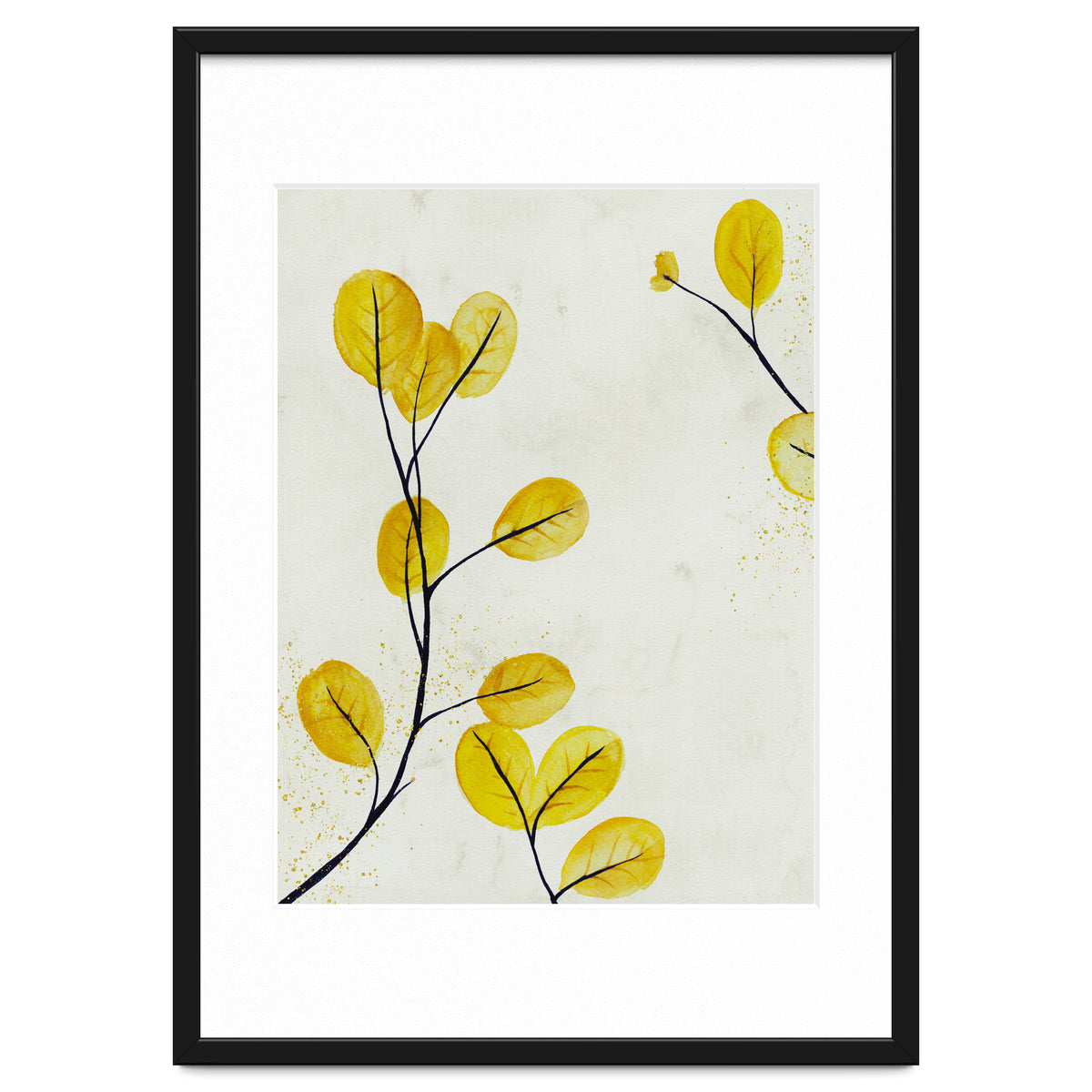 Golden birch leaves